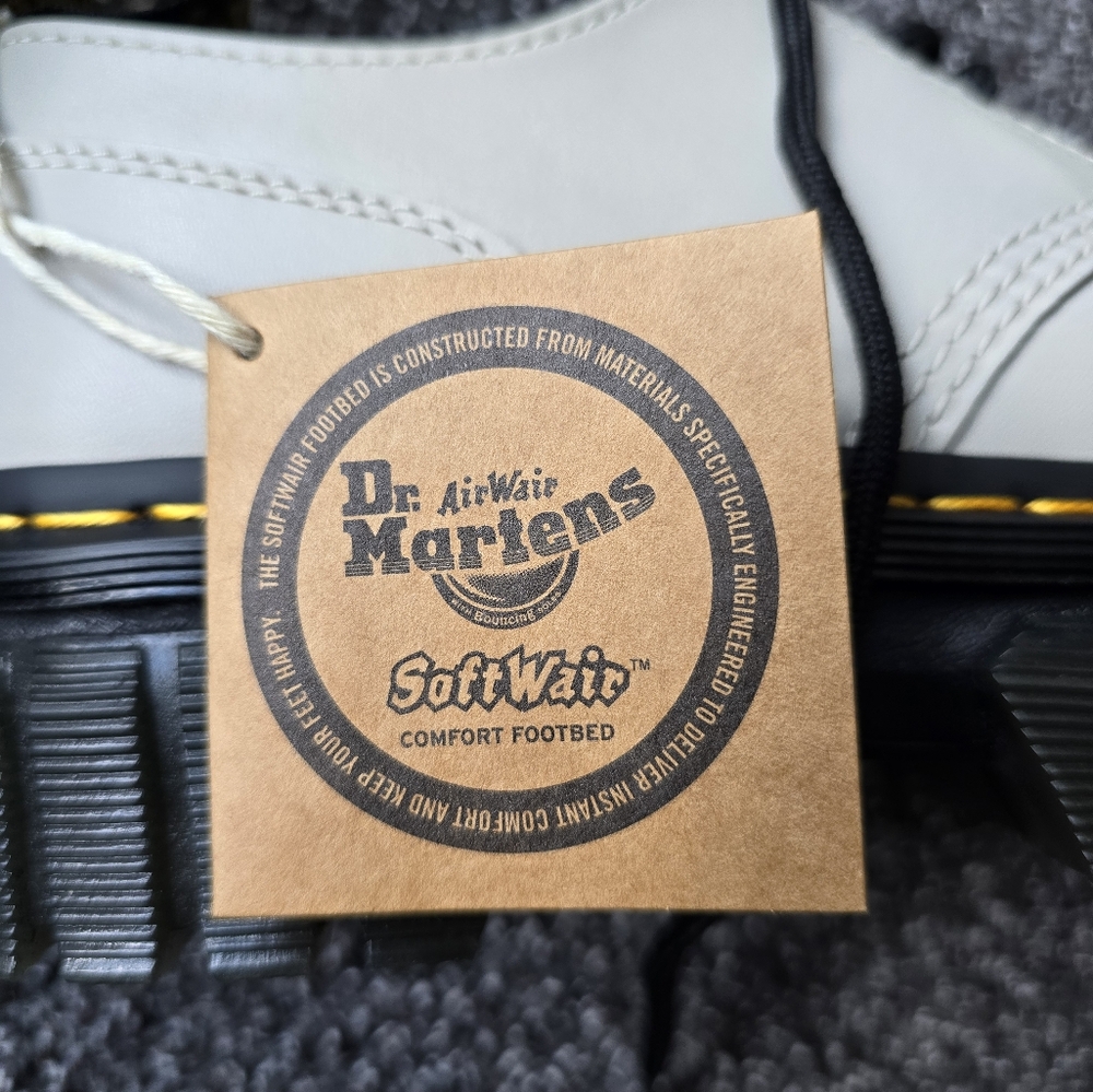 DR. MARTENS AUDRICK PLATFORM DERBY WOMEN'S SHOES COBBLESTONE GREY SIZE 7 - Picture 9 of 9